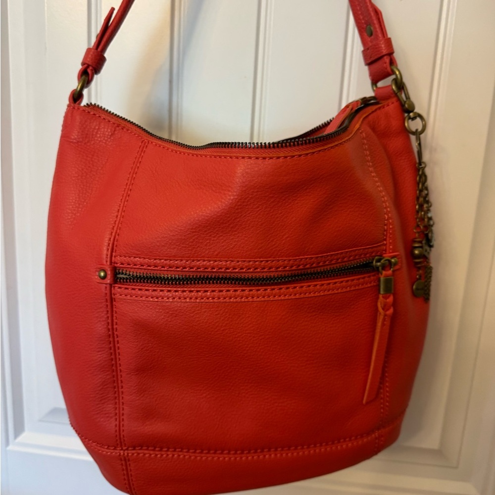 The Sak Orange  Leather Hobo Bag